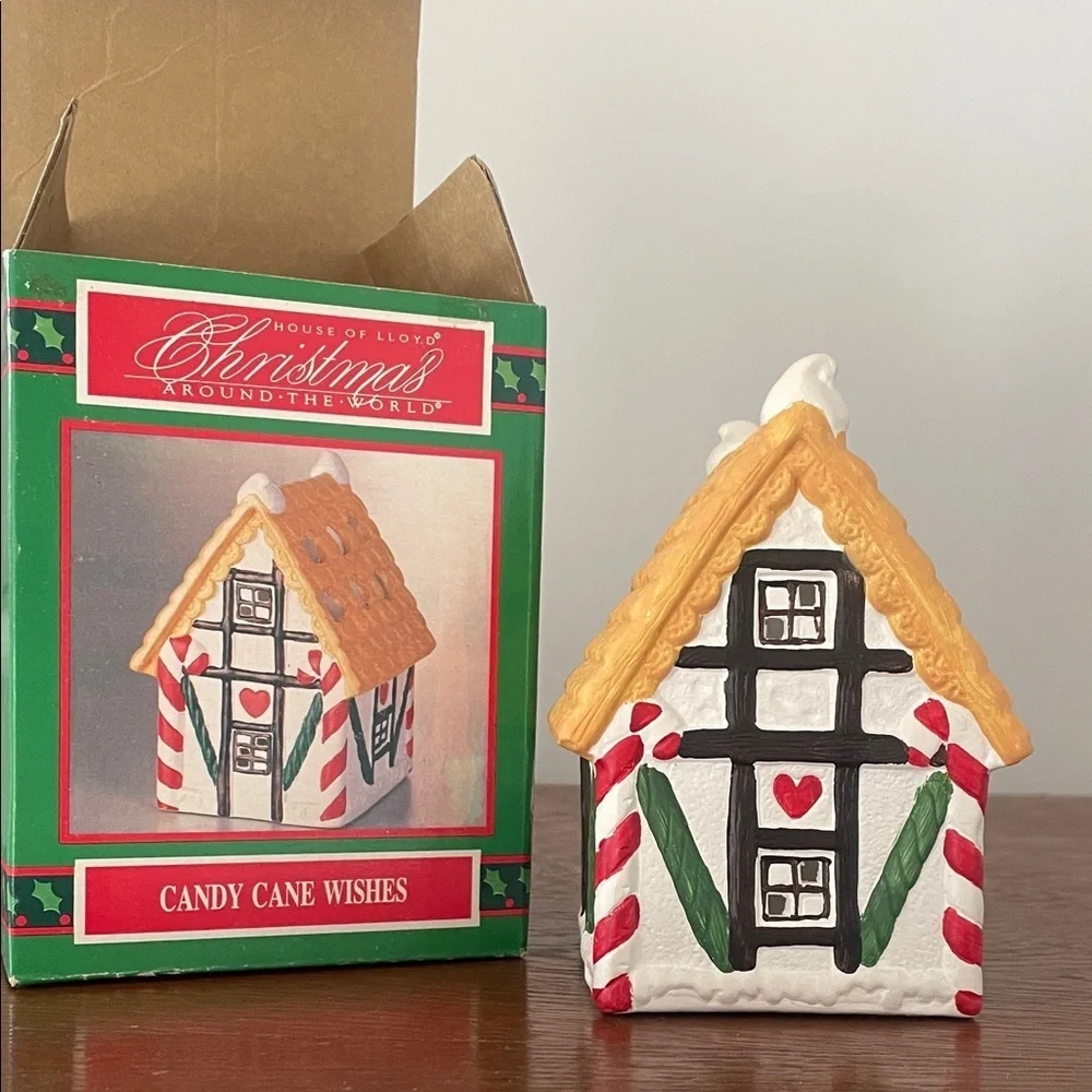 Christmas Candy Cane Wishes Holiday Decoration new in box 1992